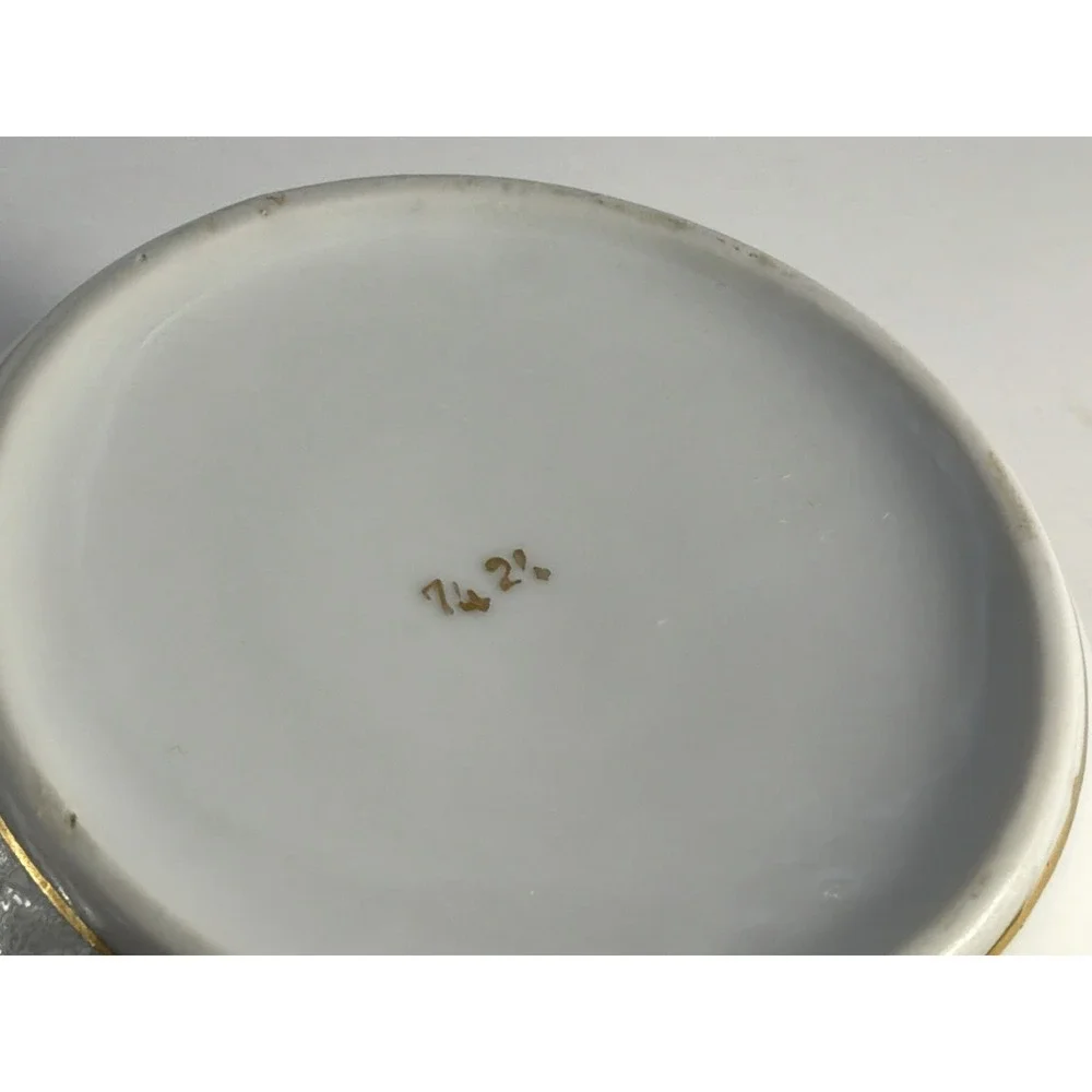 Vintage Andrea by Sadek 1960's Gold & White Porcelain Silent Butler‎ Floral
